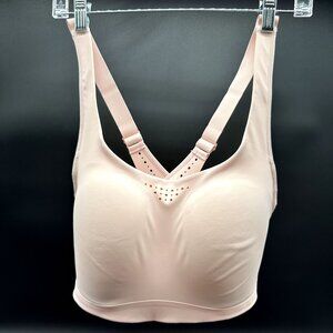 Athleta Phenomena Bra Size 36DD Pink Sports Bra High Impact Padded 657806